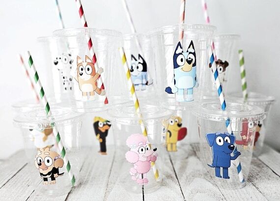 Bluey Party Cups, Kids Disposable Cups, Cups ...