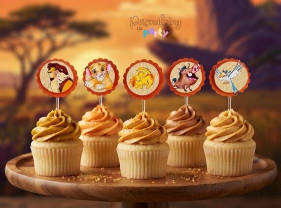 Lion King Inspired Cupcake Toppers, Lion King...