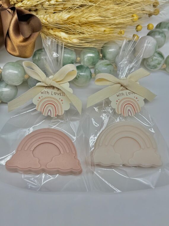 Boho Rainbow Goat Milk Soap Favors, Personali...