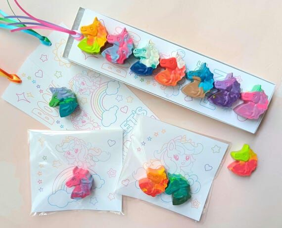 Unicorn Crayons Party Favors: Personalized Ki...