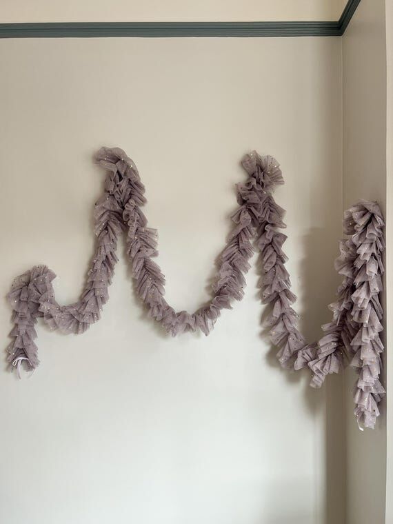 Dusty Lavender Tulle Garland | 15 feet | Meta...
