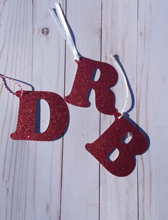 Glitter Letter Ornament, Custom Alphabet Glit...