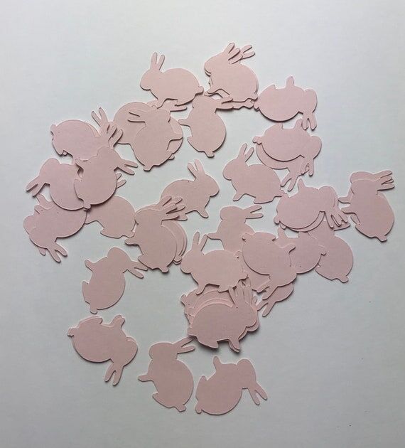 100 baby pink bunny rabbits, Easter confetti...