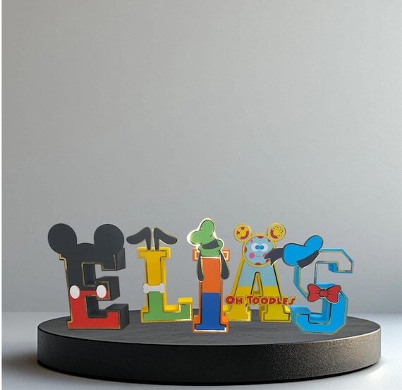 Mickey Mouse 3D Letters, Mickey Mouse Theme P...