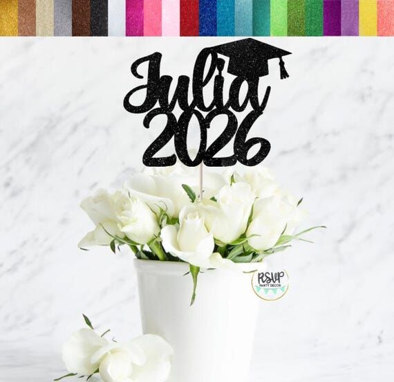 Custom Graduation Name 2026 Centerpiece Stem,...