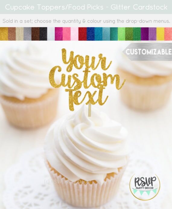 Custom Cupcake Toppers, Personalized Cupcake ...