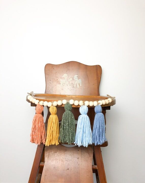 Retro First Birthday Yarn Tassel Garland: Boh...