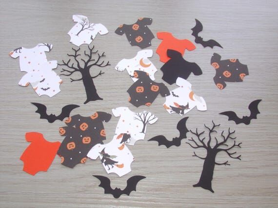 Halloween Baby Shower Confetti, Pumpkin and W...