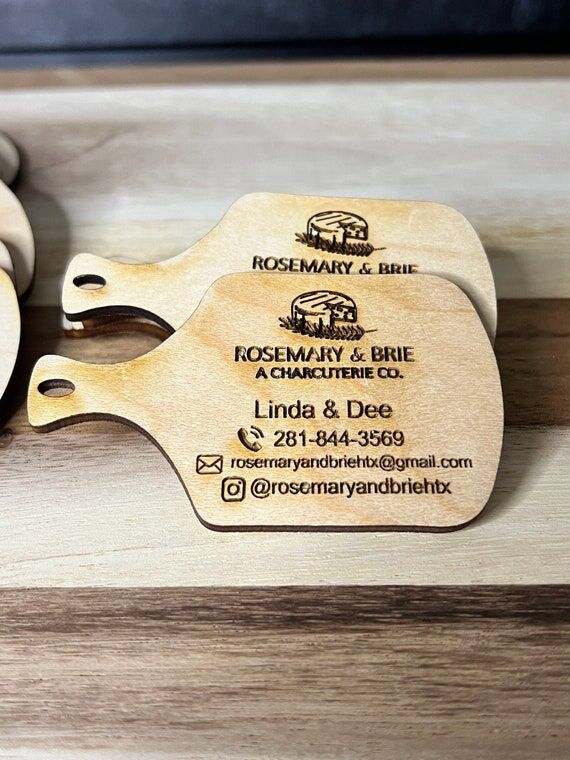 Charcuterie Business Cards Custom Engraved in...
