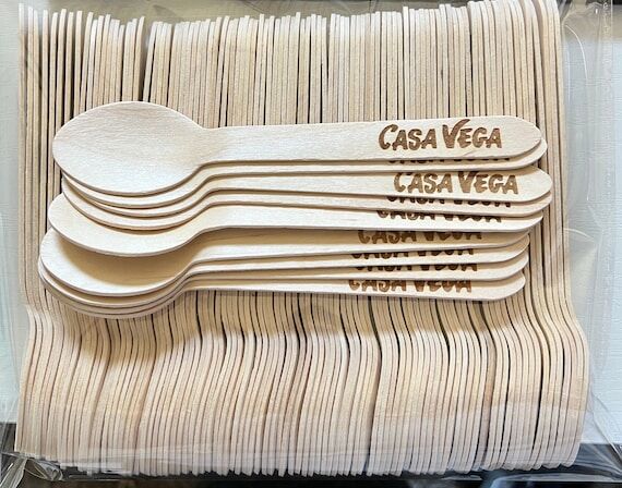 Customized Wooden Dessert Spoons...