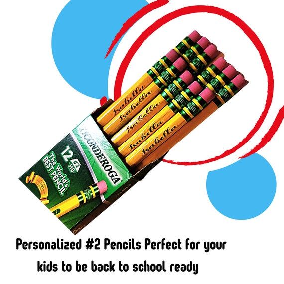Engraved Personalized Ticonderoga Pencils, Te...