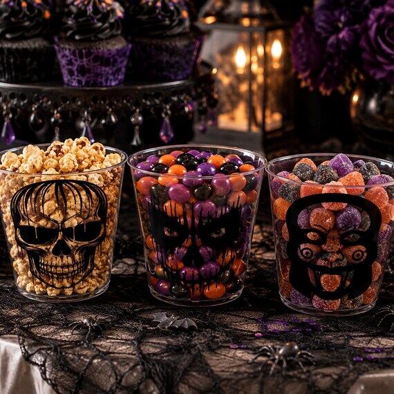 Halloween Spooky Treat Cups – 12 oz Clear P...