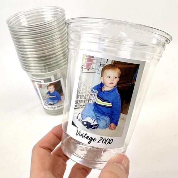 Custom Photo Cups 16oz Personalized Plastic C...