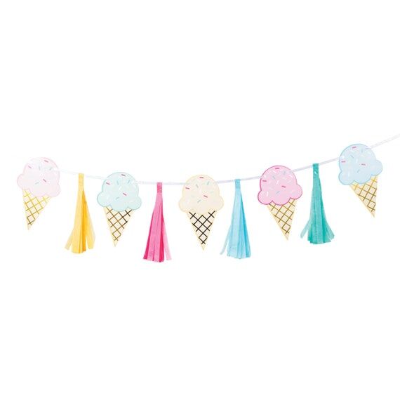 Ice Cream Party Banner - Ice Cream Birthday B...