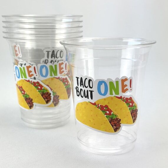 Taco Bout One Birthday Cups 24ct, Fiesta Firs...