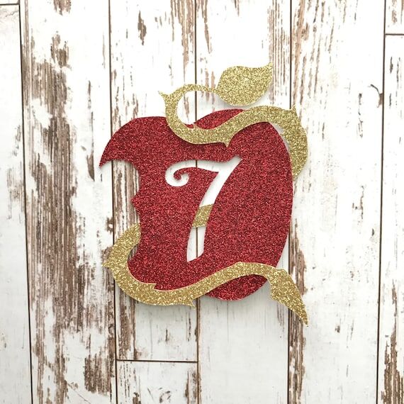 Descendants inspired - Apple Symbol Glitter D...