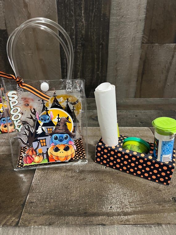 Halloween Stitch Clear Bags with Goodies Fav...