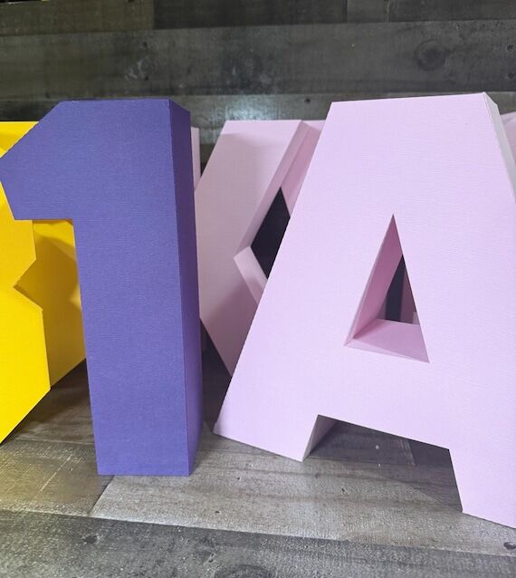 Personalized 3D Letter: 11" Tall Handmad...