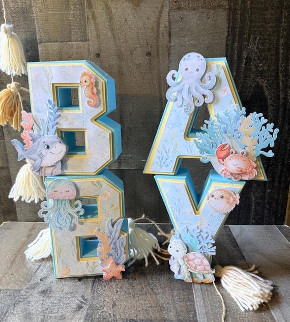 Under the sea BABY 3d Letters Party Decorati...