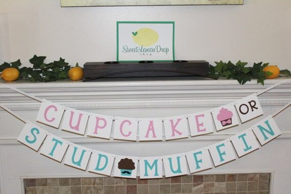 Gender Reveal Banner – Cupcake or Stud Muff...