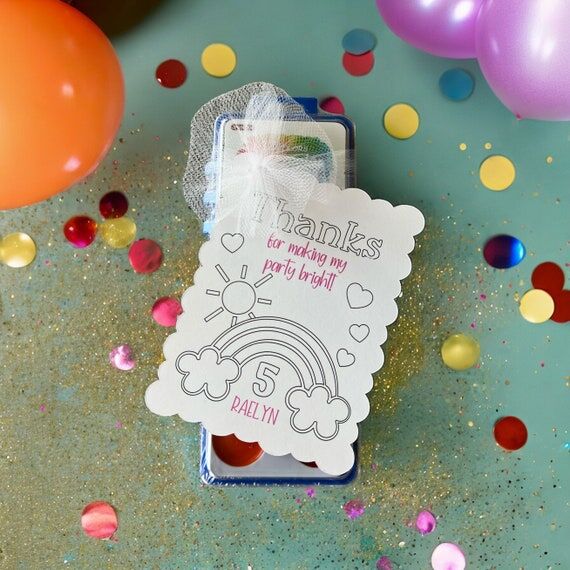 Personalized Rainbow Party Favors: Art Birthd...