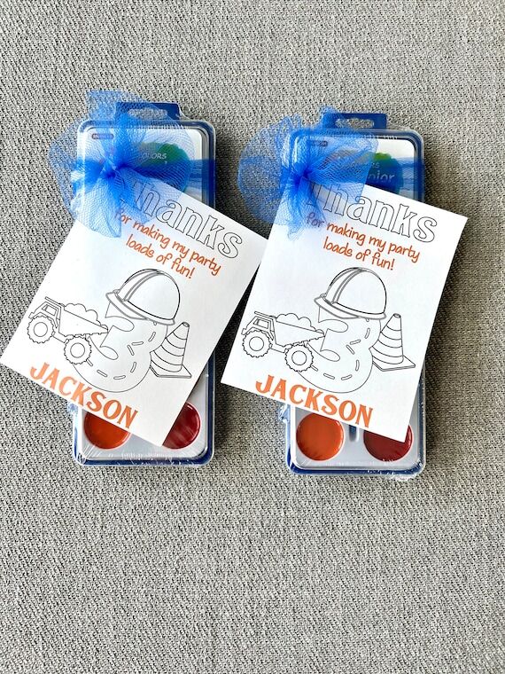 Custom Construction Party Favors, Constructio...