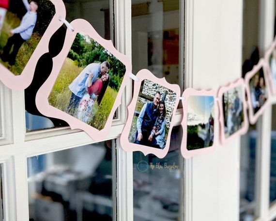 Pink Photo Banner for Bridal Shower, Engageme...
