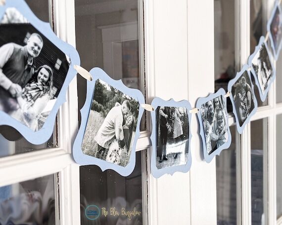 Dusty Blue Photo Banner for Coastal Theme Bri...