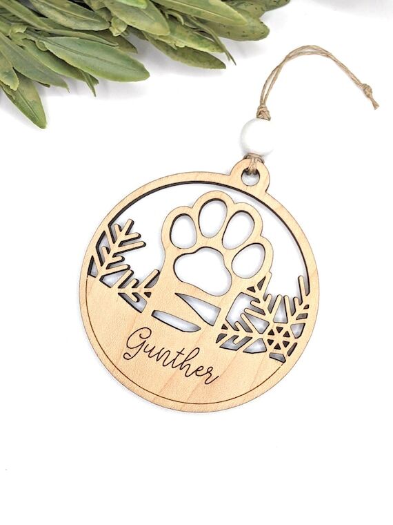 Personalized Cat Christmas Ornament, Custom C...