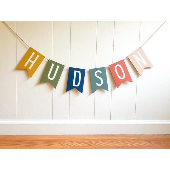 Personalized Wooden Handmade Name Banner: Cus...