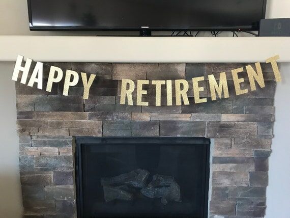 Glitter Happy Retirement Banner: Retirement P...