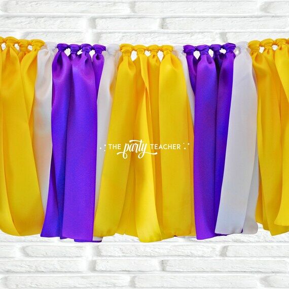 Purple Yellow Ribbon Bunting: Graduation Part...