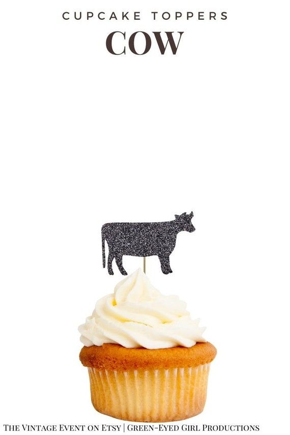 Cow | Confetti & Cupcake Toppers | Die Cut Sh...