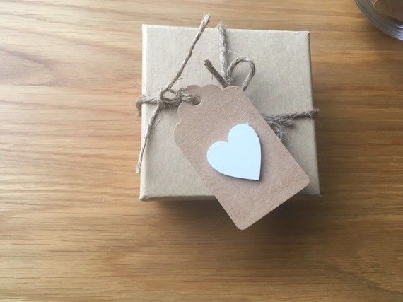 10 Wooden Heart Gift Tags: Handmade Wedding F...