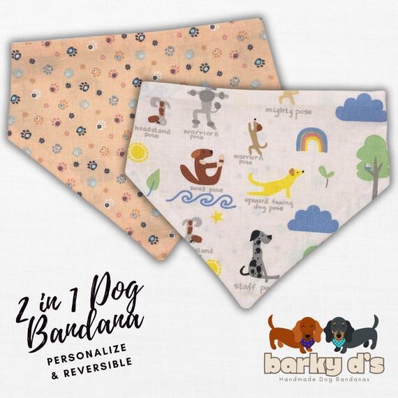 Namaste Yoga Dog Bandana Reversible Cotton ...