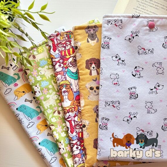 Dog Book Sleeve • Padded Protection Paperba...