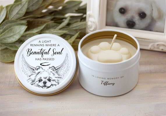 Personalized Pomeranian Dog Memorial Candle: ...