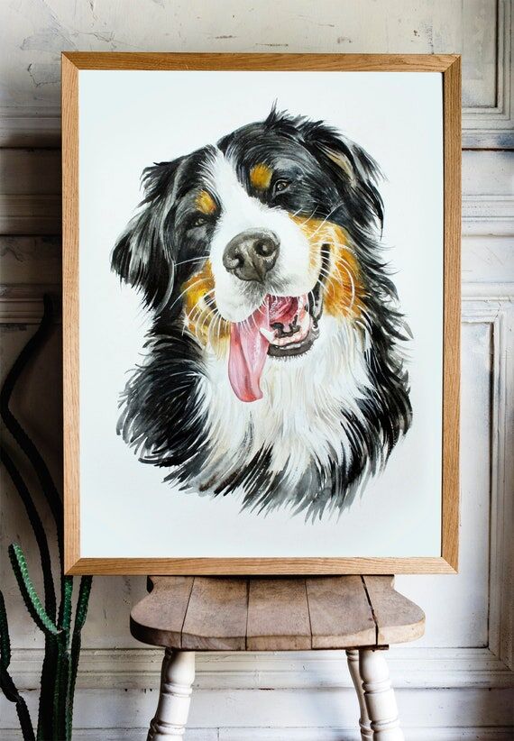 Custom Pet Portrait: Original Watercolor Dog ...