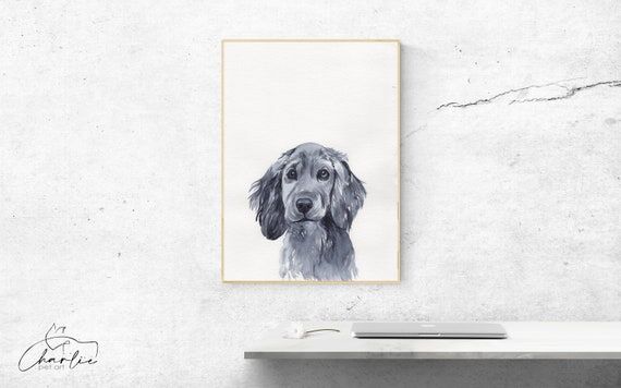 Peekaboo Dog Portrait: Custom Watercolor Pet,...