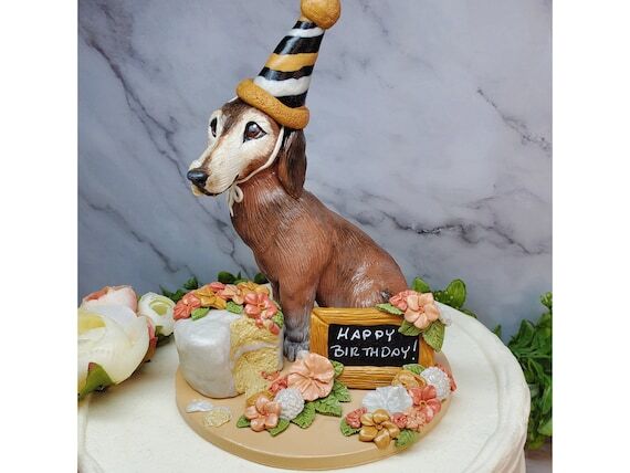 Custom Pet Sculpture Cake Topper: Handmade Po...