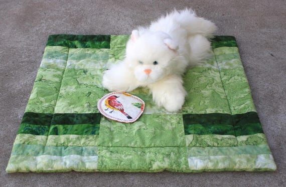Lime Green Pet Mat: Catnip Toy, Reversible Co...