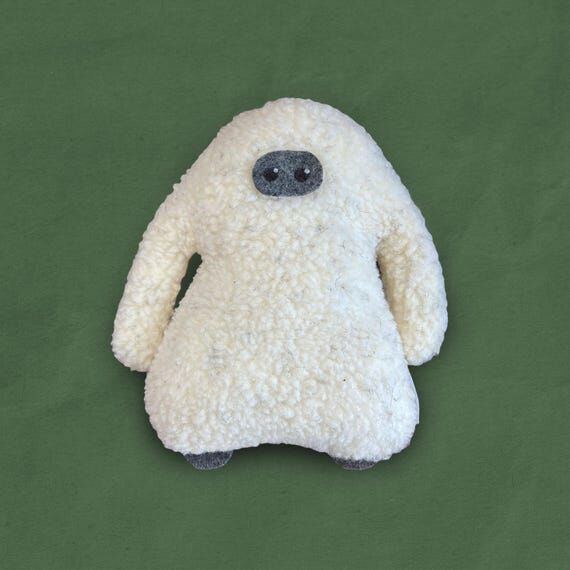Yeti Dog Toy | Handmade Plush Squeaker Toy...