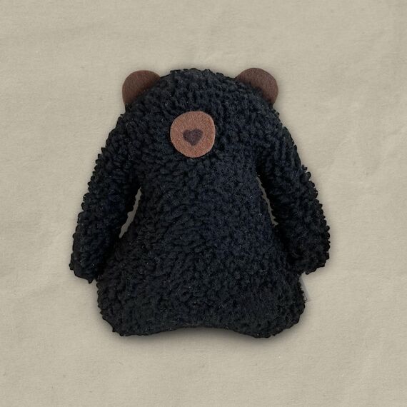Black Bear Dog Toy | Handmade Plush Squeaker ...