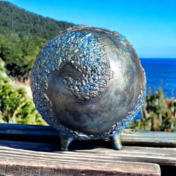 Blue Ocean Pet Cremation Urn, Handmade Memori...