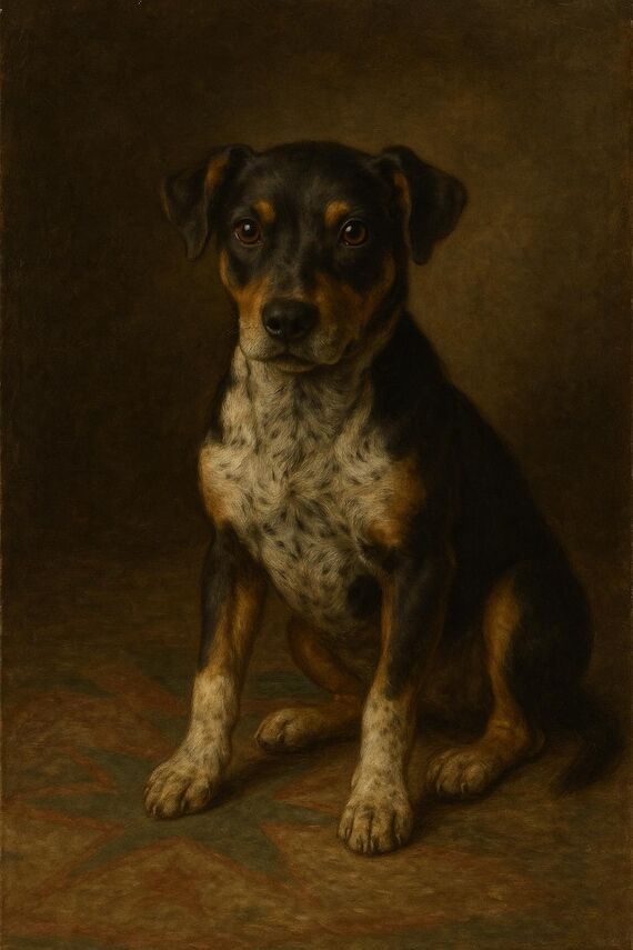 Custom Victorian Pet Portrait, Royal Oil Pain...