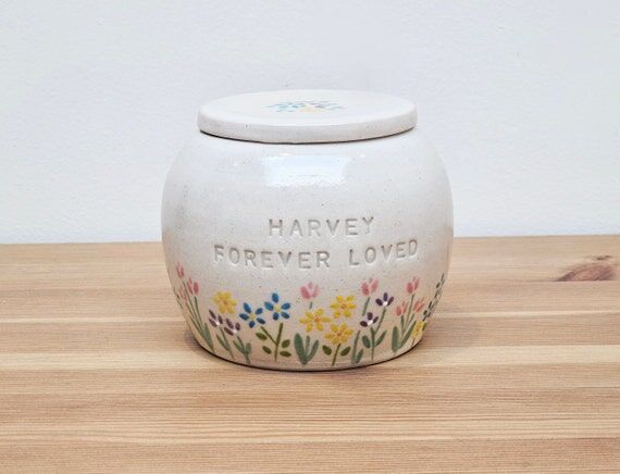 Handmade Pet Urn | Garden Blossoms | Ceramic ...