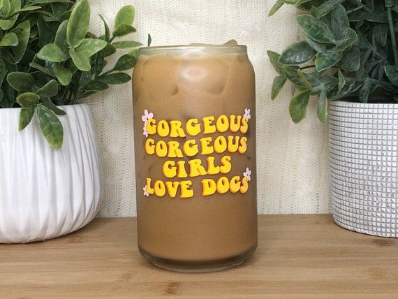 Dog Mom Cup, Dog Mom Iced Coffee Cup, Dog Lov...