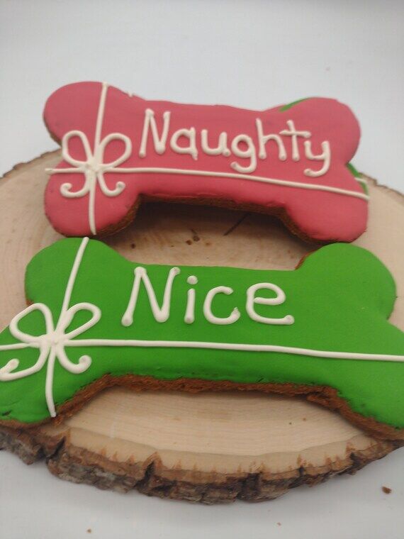 Holiday Dog Cookies, Christmas Nice Dog Treat...