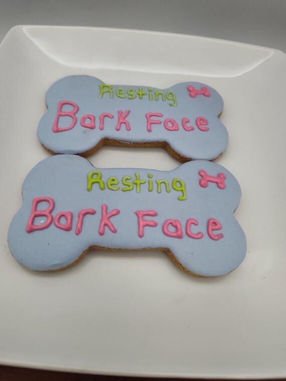 Resting Bark Face Cookies, Gourmet Pet Treat,...