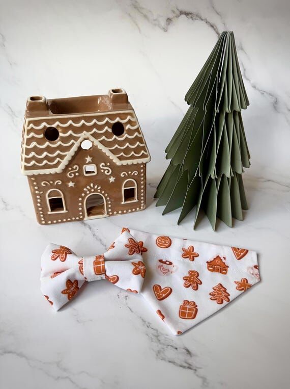 Christmas gingerbread custom pet bandana and ...
